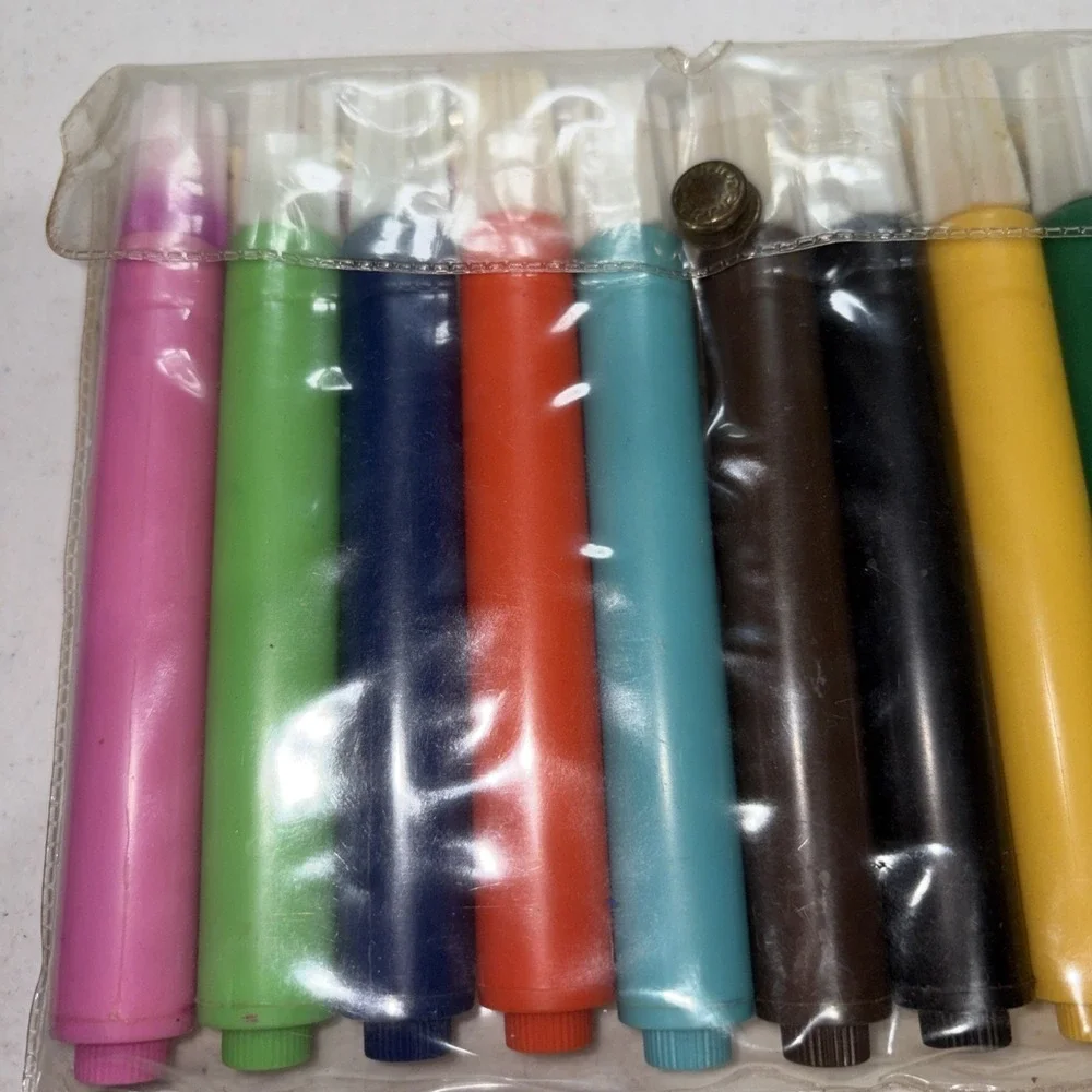 Vintage Chemolene Watercolor 10 Wedge Tip Marking Set USA – Model TWBJS10